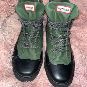 Hunter Green Dipped High Top Boots UNISEX